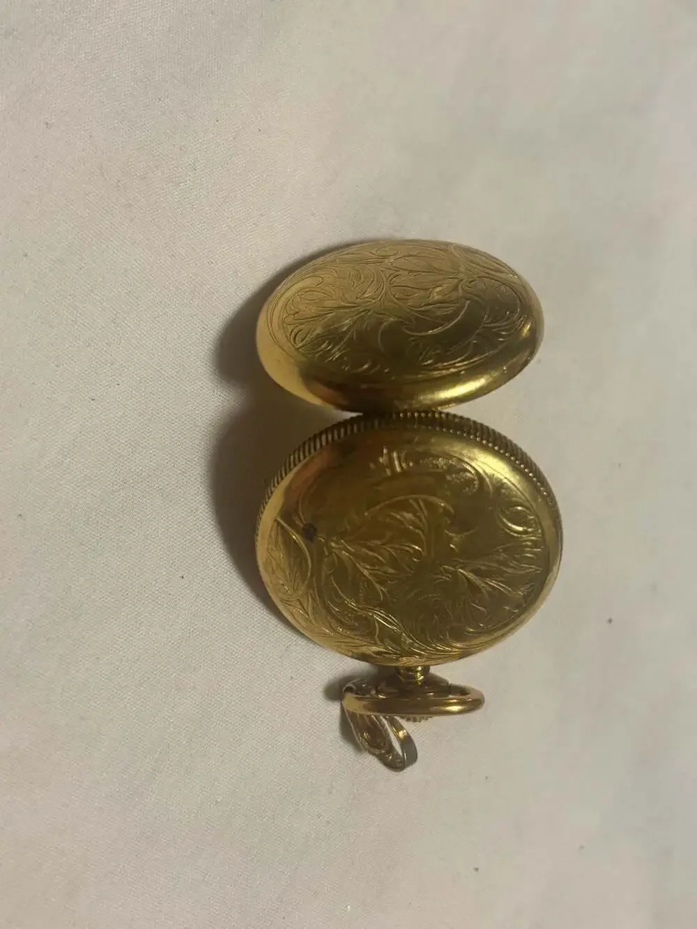 Vintage Caravelle by Bulova 17 Jewels Gold-Tone Hunter Case Pocket Watch